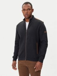 Bugatti Bluza 8700-85050D Szary Regular Fit. Szare bluzy bez kaptura męskie Bugatti, l, z bawełny. Za 599.99 zł.