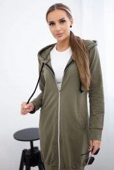 Bluza sukienkowa z kapturem khaki. Brązowe bluzy z kapturem damskie KESI, l, z bawełny. Za 234.40 zł.