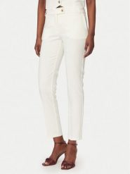 Rinascimento Spodnie materiałowe CFC0128638003 Biały Slim Fit. Białe spodnie materiałowe damskie RINASCIMENTO, bez wzorów, z materiału. Za 399.99 zł.