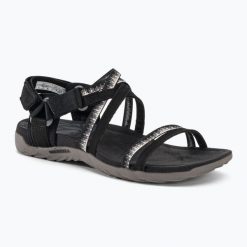 Sandały Turystyczne Lifestyle Damskie Merrell Terran 3 Cush Lattice. Czarne obuwie trekkingowe damskie MERRELL. Za 289.99 zł.