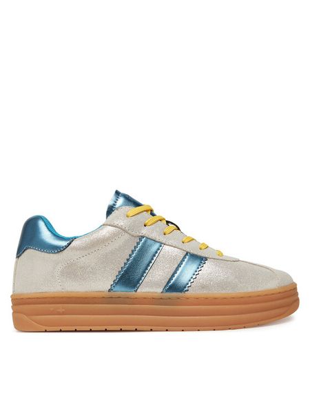 Primigi Sneakersy 7926055 D Srebrny. Szare buty sportowe dziewczęce Primigi, bez wzorów, ze skóry, bez zapięcia. Za 219.99 zł.