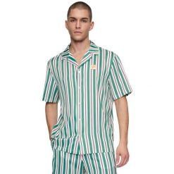 Koszula męska Fila Lastro zielono-kremowa. Białe koszule męskie Fila, m, bez wzorów, z poliesteru, bez kołnierzyka, bez ramiączek. Za 159.99 zł.