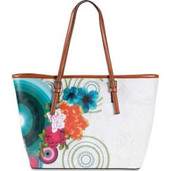 Torba shopper z nadrukiem bonprix biało-kolorowy. Białe torby na laptopa damskie bonprix, z aplikacjami, z nadrukiem. Za 79.99 zł.