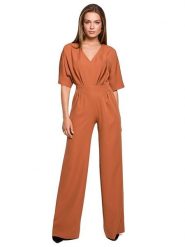 Stylove Kombinezon w kolorze jasnobrązowym rozmiar: L. Brązowe kombinezony damskie Stylove, l, bez wzorów, bez kołnierzyka, bez ramiączek. Za 209.95 zł.