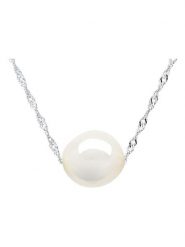 Pearline Srebrny naszyjnik z perłą - dł. 42 cm rozmiar: onesize. Białe naszyjniki damskie Pearline, srebrne. Za 165.99 zł.