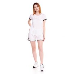 Koszulka lekki z bawełna na co dzień na siłownię. Białe bluzki damskie LEONE 1947 APPAREL, bez wzorów, z bawełny, sportowe, bez kołnierzyka, bez ramiączek. Za 42.06 zł.