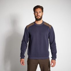 Sweter Outdoor Solognac 500. Brązowe swetry męskie SOLOGNAC, l, bez wzorów, z elastanu, bez kołnierzyka. W wyprzedaży za 69.99 zł.