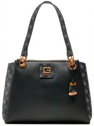 Guess Torebka w kolorze czarnym - 35 x 26,5 x 12,5 cm rozmiar: onesize. Czarne torebki klasyczne damskie Guess, z aplikacjami, z materiału, bez dodatków. Za 395.31 zł.