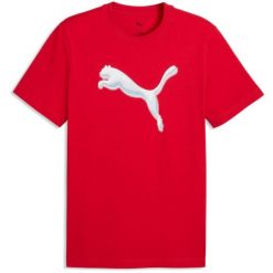 Męskie T shirt Puma Graphic Cat Logo Tee. Czerwone t-shirty męskie Puma, m, bez wzorów, z bawełny, bez kołnierzyka. Za 190.00 zł.