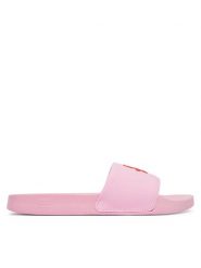 Tommy Hilfiger Klapki Th Script Pool Slide FW0FW09286 Różowy. Czerwone klapki damskie Tommy Hilfiger, bez wzorów, z materiału, bez obcasa. Za 169.99 zł.