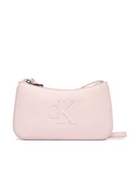 Calvin Klein Torebka Bold Ck Mini Bag LV04F1125G Różowy. Czerwone listonoszki damskie CALVIN KLEIN, bez wzorów, ze skóry, bez dodatków. Za 289.99 zł.