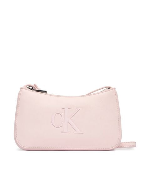 Calvin Klein Torebka Bold Ck Mini Bag LV04F1125G Różowy. Czerwone listonoszki damskie CALVIN KLEIN, bez wzorów, ze skóry, bez dodatków. Za 177.99 zł.