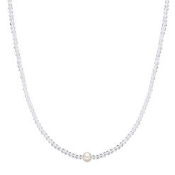Valero Pearls Srebro wysokiej pr óby kryształ kwarcu Perła hodowlana słodkowodna Naszyjniki 1 ct Damski. Białe naszyjniki damskie Valero Pearls, srebrne. Za 319.99 zł.