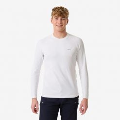 Second Life - Koszulka UV żeglarska męska Decathlon Sailing... - Stan Doskonały. Białe koszulki męskie z długim rękawem Decathlon, l, z materiału. Za 71.99 zł.
