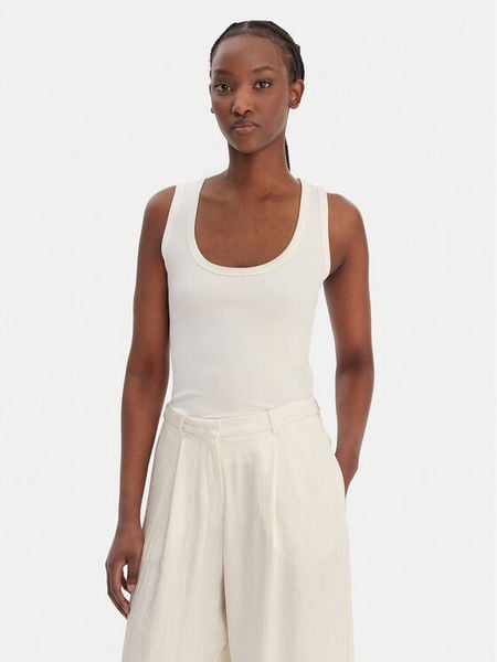 Marella Top Orata 2613941015 Écru Slim Fit. Topy damskie Marella, l, bez wzorów, z wiskozy, bez kołnierzyka. Za 369.99 zł.