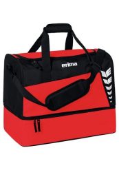 Torba sportowa z dolną przegrodą Erima Six Wings. Czarne torby męskie na ramię Erima, bez wzorów, z poliesteru, na ramię. Za 109.99 zł.