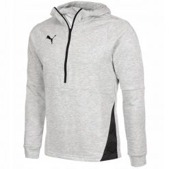 Męska bluza z kapturem suwakiem szara PUMA TEAMFINAL 21 CASUALS HOODY. Szare bluzy sportowe męskie Puma, bez wzorów, sportowe, bez kołnierzyka, bez ramiączek. Za 159.00 zł.