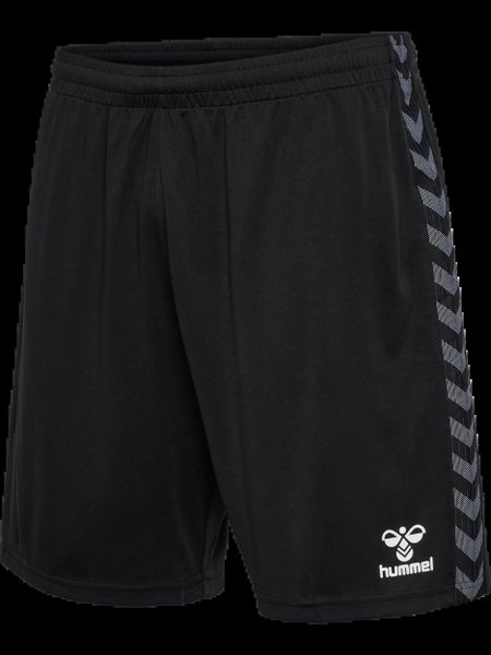 Hummel hmlAUTHENTIC PL SHORTS - Szorty z poliestru. Czarne szorty męskie HUMMEL, z materiału, bez kołnierzyka. Za 116.92 zł.