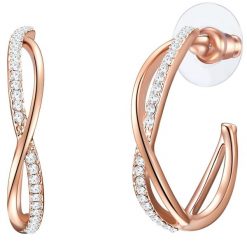 Lulu & Jane Stop metali Szkło Kolczyki 1 ct Damski. Białe kolczyki damskie Lulu & Jane, z kryształem, pozłacane. Za 159.99 zł.