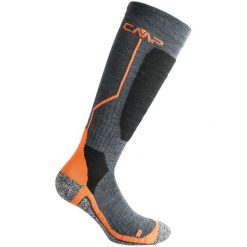 Skarpety narciarskie CMP SKI SOCK WOOL wełniane ocieplane antybakteryjne. Czarne skarpetki damskie CMP, bez wzorów, z elastanu. Za 89.99 zł.
