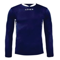 Męska Koszulka Biegowa Dusseldorf ML Długie Rękawy Niebiesko-Biała. Białe koszulki męskie z długim rękawem Legea, m, z poliesteru. W wyprzedaży za 52.00 zł.