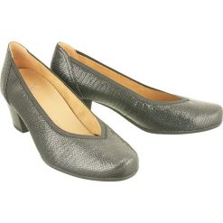 CAPRICE 22301-27 black reptile, czółenka damskie. Czarne czółenka damskie Caprice, bez wzorów, bez obcasa, na obcasie. W wyprzedaży za 155.90 zł.
