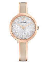 Swarovski Zegarek kwarcowy w kolorze różowozłoto-szarym rozmiar: onesize. Szare, analogowe zegarki damskie Swarovski, ze stali. Za 630.99 zł.