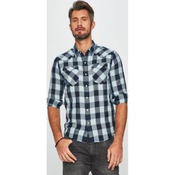 Levi's - Koszula. Niebieskie koszule męskie Levi's, m, bez wzorów, z bawełny, bez kołnierzyka, bez ramiączek. W wyprzedaży za 119.90 zł.