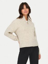 ONLY Sweter Tokyo 15317865 Beżowy Standard Fit. Brązowe swetry klasyczne damskie Only, l, z syntetyku, bez kołnierzyka. Za 189.99 zł.