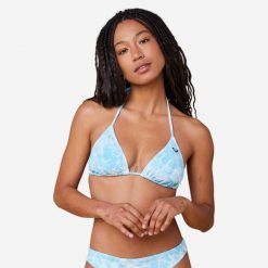 Góra kostiumu kąpielowego surfingowego damska Roxy. Białe bikini damskie Roxy, bez wzorów. Za 64.99 zł.