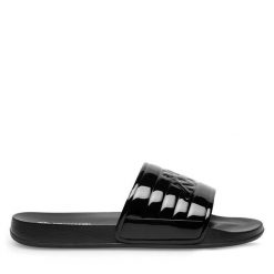 Klapki Kappa. Czarne klapki damskie Kappa, bez wzorów, bez obcasa. Za 79.99 zł.