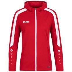 Damska bluza dresowa z kapturem Jako Power. Czerwone bluzy sportowe damskie Jako, bez wzorów, z dresówki, bez ramiączek, z kapturem. Za 276.45 zł.