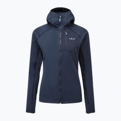 Bluza trekkingowa damska Rab Superflux Hoody. Niebieskie bluzy bez kaptura damskie RAB. Za 369.99 zł.