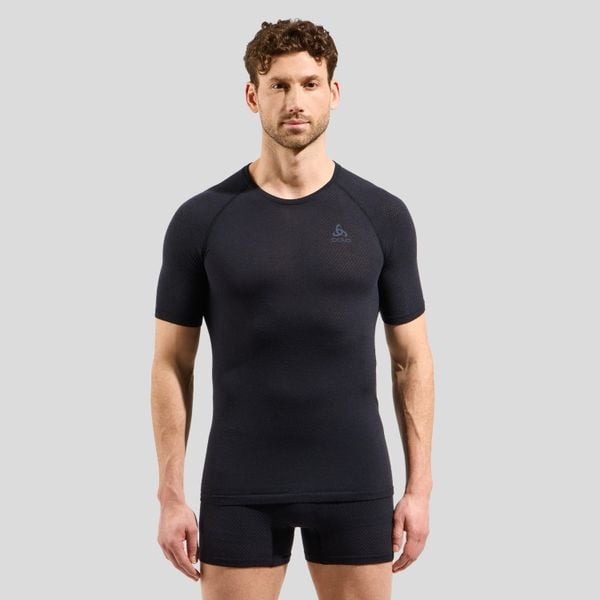 Koszulka termoaktywna męska Odlo Merino PW 140 Seamless BL Top Crew Neck SS. Czarne bielizna termoaktywna męska Odlo, m, bez wzorów. Za 379.99 zł.