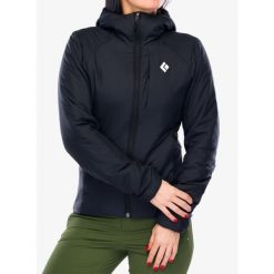 Kurtka ocieplana damska Black Diamond First Light Stretch Hoody. Czarne kurtki damskie Black Diamond, bez wzorów, bez kaptura. Za 824.19 zł.