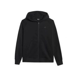 Damska bluza z kapturem zapinana na zamek 4F F1763. Czarne bluzy sportowe damskie 4f, s, bez wzorów, z bawełny, bez ramiączek, z kapturem. Za 128.00 zł.