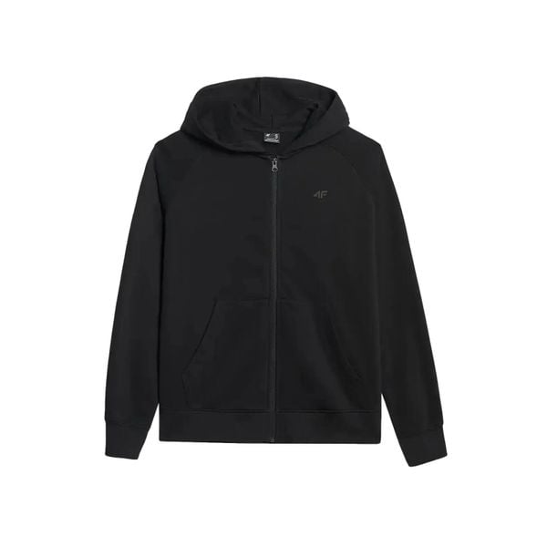 Damska bluza z kapturem zapinana na zamek 4F F1763. Czarne bluzy sportowe damskie 4f, s, bez wzorów, z bawełny, bez ramiączek, z kapturem. Za 128.00 zł.