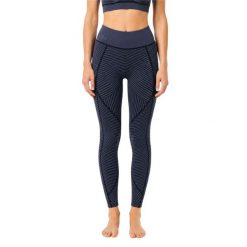 Legginsy treningowe damskie Lacoste. Niebieskie legginsy damskie Lacoste, s, bez wzorów, z dzianiny, z podwyższonym stanem, do biegania. Za 347.00 zł.