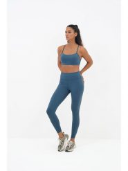 Onamaste Legginsy sportowe "Geneva" w kolorze niebieskim rozmiar: S/M. Niebieskie legginsy damskie Onamaste, m, bez wzorów, z materiału. Za 110.55 zł.