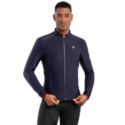 Męska kurtka rowerowa softshell Kolarstwo Siroko J1 Elba. Niebieskie kurtki męskie SIROKO, l, bez wzorów, z materiału, bez kaptura. W wyprzedaży za 428.15 zł.