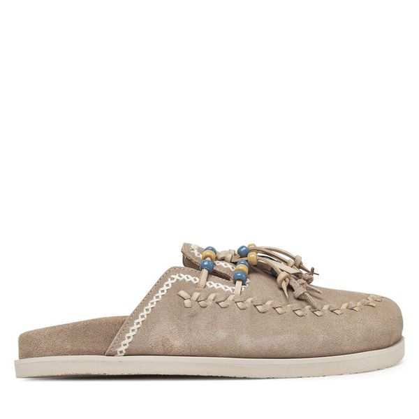 Klapki Bronx. Brązowe klapki damskie Bronx, bez wzorów, bez obcasa. Za 479.99 zł.