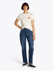 TOMMY JEANS Dżinsy - Regular fit - w kolorze granatowym rozmiar: W33/L32. Niebieskie jeansy damskie Tommy Jeans, z podwyższonym stanem. Za 263.53 zł.