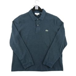 Second life - Lacoste koszulka polo męska z długim rękawem - Jak nowy. Niebieskie koszulki męskie z długim rękawem Lacoste, l, z materiału. Za 127.76 zł.