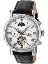 Heritor Zegarek automatyczny "Winston" w kolorze czarno-srebrno-białym rozmiar: onesize. Czarne, analogowe zegarki męskie Heritor, ze stali. Za 543.99 zł.