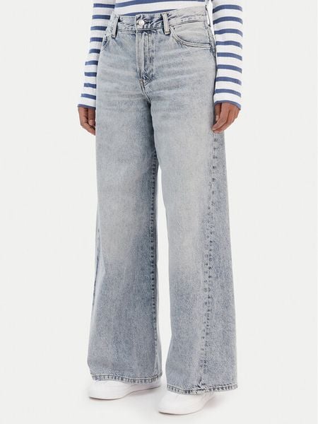 Tommy Hilfiger Jeansy 70's WW0WW48519 Niebieski Wide Leg. Niebieskie jeansy damskie Tommy Hilfiger. Za 459.99 zł.
