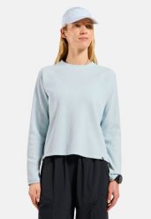 Bluza damska ODLO Mid layer CUBIC. Niebieskie bluzy z kapturem damskie Odlo, m, z materiału. Za 269.99 zł.