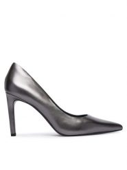 Calvin Klein Szpilki Ess Stiletto 90 Met Lth HW0HW03436 Szary ciemny. Szare szpilki CALVIN KLEIN, bez wzorów, ze skóry, bez obcasa. Za 649.99 zł.