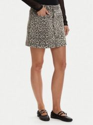 ONLY Spódnica jeansowa Amazing 15371282 Beżowy Regular Fit. Brązowe spódniczki damskie Only, m, bez wzorów, z bawełny. Za 129.99 zł.