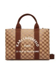 KARL LAGERFELD Torebka B1W50021 Brązowy. Brązowe torebki klasyczne damskie Karl Lagerfeld, bez wzorów, z materiału, bez dodatków. Za 649.99 zł.