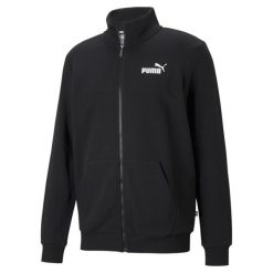 Bluza dresowa męska Puma ESS TRACK. Czarne bluzy bez kaptura męskie Puma, bez wzorów, z dresówki, sportowe, bez kołnierzyka, bez ramiączek. Za 290.00 zł.